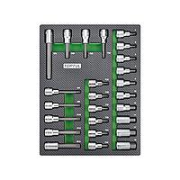 TOPTUL GEB2501 ຊຸດ Bit Socket (25 pcs)