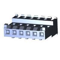 AMP Connectors - TE Connectivity 644468-6 ການປະກອບ Receptacle FEED THRU ມີ TAB 6P L.R. ທຳມະຊາດ 24 AWG