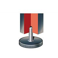 Essentra Components 465330 ອຸປະກອນຕິດຕັ້ງ *PLOW PRFL ADJ BK 35MM M8X25MM