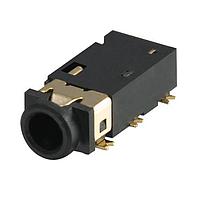 Kycon STX-25427-6N-TR ຕົວເຊື່ອມໂທລະສັບ 2.5MM SMT 6P 4 POLE ສີດຳ