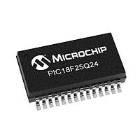 Microchip Technology PIC18F25Q24-I/SS ມາຄຣອຄຄອນໂຕເລີ 32KB Flash, 2KB RAM, 512bytes EEPROM, MVIO, 10b ADC2, 8b DAC, ACP, Comp, PWM,