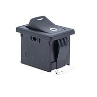 E-Switch R1966ABLKBLKGR ສະຫນັບສະຫນູນ Rocker SPST ປິດ-ເປີດ R/A 15A