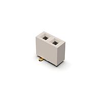 GCT (Global Connector Technology) BG306-02-A-2-0400-L-G ປຸ່ມຊ່ອງ 2w, 2.54mm Pth Socket, SIL, SMT, Vert, R2 GF, LCP ທຳມະຊາດ, ກ່ອງ