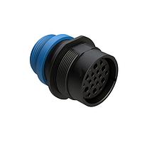 Amphenol SINE Systems AHDP04-24-19SR-STA ຕົວເຊື່ອມຕໍ່ 19 ຕໍ່ຕຳແໜ່ງ ປະຕູຮັບ, ປະຕູສອກເດັດ, ຂະໜາດຮູບເລັກ 24, ການປິດກັນຂະໜາດຫຼຸດ (ສີຟ້າ), ຕົວແປງການດັບເລັກນ້ອຍ