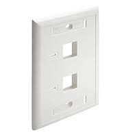 Tripp Lite N042-001-WH ທ່ອງສາຍແລະທາງຜ່ານ QUAD OUTLET RJ45 UNIV FACEPLATE WHT