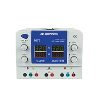 BKPRECISION 1673 Quad Display Triple Output ການສະຫນອງພະລັງງານ DC (2x(0-30V/6A), 5V/3A)
