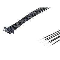 Molex 226392-1084 ການປະກອບສາຍສັນຍານແລະພະລັງງານ Zero-Hachi Pigtail Cable Assembly, Single Row, Tin 8 Circuits, 600.00mm Black