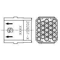 AMP Connectors - TE Connectivity 202651-2 ຕົວເຊື່ອມ SKT MODULE 23P g series