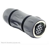 Eaton Souriau-Sunbank UTGX6JC12E10SZ ປລັກ Plug, ມີກະບອກສາຍຄອມ, ມີ 10 ຂໍ້ຕິດຕໍ່ສອດເດີຍຜູ້ຍິງ, IP68/69K ໃນສະພາບບໍ່ໄດ້ຕ້ອງການການຕໍ່ກັນ, ການກຳນົດລະຫັດ Z