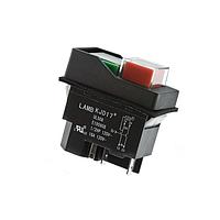 E-Switch KJD17-21513-112 ປຸ່ມກົດສອງປຸ່ມ, DPST, ປິດ-ເປີດ, ຕິດຕູ້, ກະທົບໃນ, ແດງ/ຂຽວ, I/O ຕັ້ງຕົ້ນ, IP54