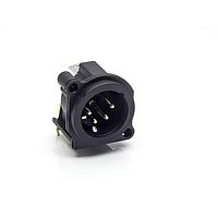 Amphenol Audio AC4MAH-AU-B ຕົວເຊື່ອມ XLR 4 ໂພນ XLR ຜູ້ຊາຍ ຕິດຕັ້ງບ່ອນ Chassis ປະເພດ A ຕິດຕໍ່ດ້ວຍການຊຸດທາງທອງ