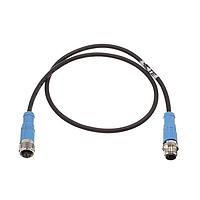 AMP Connectors - TE Connectivity T4152113002-001 ເສັ້ນສາຍອ່ານສະເຫຼີມ / ເສັ້ນສາຍກະທົບ M12-2MS-0.5 M12-2FS-PVC
