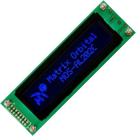 Matrix Orbit Matrix Orbital MOS-AL202A-FB3SE ມູດຈະລະພາບຕົວອັກສອນ LCD ພື້ນຫຼັງສີດຳ ...