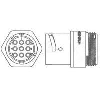 AMP Connectors - TE Connectivity 1445826-1 ຕົວເຊື່ອມຕໍ່ RCPT ຂະໜາດ 11 8 ຕຳແໜ່ງ FRE HNG STD KEY