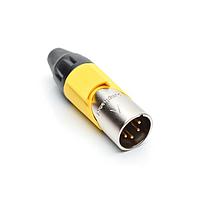 Amphenol Audio AX4M4M ຕົວເຊື່ອມ 4P PIN M PLUG YELLOW MARK SLEEVE