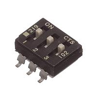 CTS Electronic Components 219-3ES ສະວິດຊິບ DIP ຕິດຢູ່ພື້ນຜິວ, DIP SWITCH ທອງ, 3-ໂພນ, ຕົວກະທົບຍາວຂຶ້ນ, ປິດການຮັບຮອງດ້ານລຸ່ມ, ບ່ອງບັນຈຸໃນທູບ
