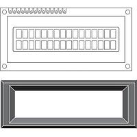 DISPLAY VISIONS EA 017-1UKE ກອງຕິດຕັ້ງ Bezel Bezel 017-xx Series 65.5x12.8 / 79.5x25