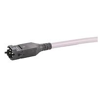 HARTING 33400400202050 ເສັ້ນສາຍ Overmolded Han 1A Overmolded 3+PE latch locking, ຜູ້ຊາຍໄປຫາສາຍບິນລິດ - PVC 5m