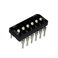 CTS Electronic Components 210-6ESFD ສະຫນັບ DIP 6 ຕໍ່. ຄວາມສູງ Ext. ການປິດ Btm ເຊວ Strt. Term.