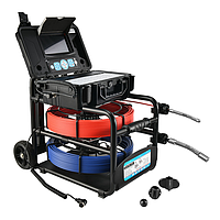 TvbTech 3499F-Dual ລະບົບກ້ອງຖ່າຍຮູບກວດກາທໍ່ລະບາຍນ້ໍາ Sewer Drain (40m cable, Φ14mm: 648x488 Pixel; Φ18mm: AHD 1920*1080)