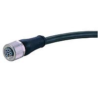 HARTING 21343100543010 ເສັ້ນສາຍເຊນເຊີ / ເສັ້ນສາຍອັກຕູເວດເອີ M12 L-cod 4+FE st/- f/- PUR 1,0m