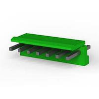 AMP Connectors - TE Connectivity 6-1123723-7 ຮອງສະໜອງສາຍແລະຮອງສາຍສີ 3.96 EP HDR ASSY 7P(GREEN)