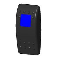 Carling Technologies VVAWB00-000 ອັກຊວເຕີ V-Series Rocker Only Black Contura II Rocker, ມີ Blue Lens