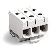 Molex 201606-6163 ບລອກຕໍ່ສາຍ Feed Through Terminal Block HC UNVCLP 150A 3CKT GRY/GRY 600V