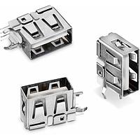 Wurth Elektronik 614004184726 ຕົວເຊື່ອມ USB Type A WR-COM USB Type A THT UpRight Short