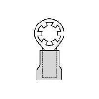 Molex 19077-0009 ຫົວຕໍ່ສາຍຮູບແຫຼມ RING TONGUE TERMINAL 18-22AWG STUD SZ 6