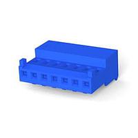 AMP Connectors - TE Connectivity 3-643815-7 ຮູງຮັບ Receptacle 7P 26AWG TIN CLSD ມີແທບ WHT ມີ BLU STRP
