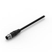 Wurth Elektronik 643612120308 Sensor Cables / Actuator Cables WRCIRC M12 Screw Coding A Cable Assembly with 2 m PVC cable Straight with Metal Coupling Nut Male connector, polarity 8