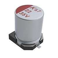 KEMET A767EB226M1VLAE050 ອາລູມິນຽມ ໂປລິເມີ ຄາປາຊິເຕີ 35 ໂວລ໌ 22uF SMD 2KHr ESR=50 mOhms