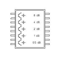 MACOM AT-283-PIN ດິຈິຕອນ Attenuator DC-2.0GHz 5-Bit .5dB steps to 15.5dB
