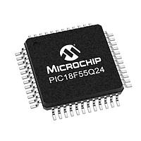 Microchip Technology PIC18F55Q24T-I/PT ມາຄຣອຄຄອນໂຕເລີ 32KB Flash, 2KB RAM, 512bytes EEPROM, MVIO, 10b ADC2, 8b DAC, ACP, Comp, PWM,