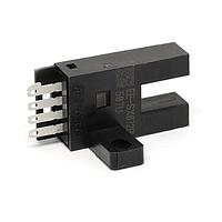 Omron Automation and Safety EE-SX672R ສະຫນັບສະຫນູນແບບແສງ, ອອກພວງສະຫນັບສະຫນູນຜ່ານ, ອອກພວງ Phototransistor Thru-Beam T-Shape PNP 5mmSlot NoLight