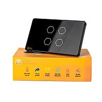 Datic DTSW04D WiFi Datic 4 ປຸ່ມແຕະສະວິດ (Black)