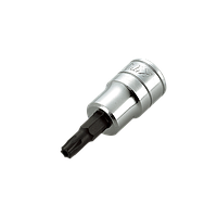 KTC BT3-T55HS 3/8" Sq. T-Type T-Type Torx Bit Socket ສັ້ນສໍາລັບ Fasteners ທົນທານຕໍ່ Tamper (T55)