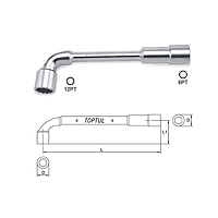 TOPTUL AEAE2424 Angled Socket Wrench (24mm)
