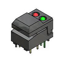 E-Switch 5501M112 ສະຫຼຸບສະຫຼຸບ Standard Switches SM BLK CAP RD/GN LED