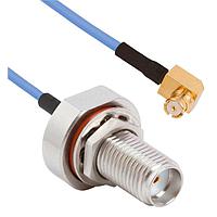Amphenol SV Microwave FRSMP-047-FBSMA-120 ສາຍສັ້ນ RF SMP R/A F SMA BKHD F 12"Cable
