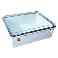 Bud Industries PTQ-11073-C ກະບອງປົກຄຸມປະຕູພັນ, PC+10% ໄຟເບີກລາສ, ກຸ່ມລົດເຫຼືອງເຫຼືອງສ່ວນສະຫຼຸບເຫຼືອງ, ປົກຄຸມຊັດເຈນ (17.7 X 13.8 X 6.3 ນິ້ວ)