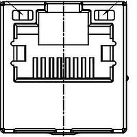 Adam Tech MTJ-88AX1-FSN-LH1-M5C ປຸ່ມ MODULAR JACK, ປົກກັນສະໄປເລັດ, LED'S