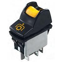 APEM KL462AKXA125N01025 ສະຫນອງສະລັບ Rocker ການລັອກການດຳເນີນງານ 2Pole Ylw, Sldr Lug
