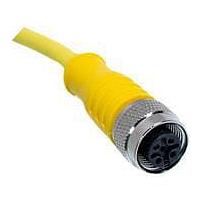 Mueller C4C02M004 Instrumentation 4 Position Straight Female to wire leads - ເຫຼືອງ - 4 ແມັດ