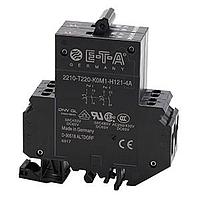 E-T-A Circuit Breakers 2210-T220-K0M1-H231-4A ຕັດກົດວົງຈອນ 1077, 2P, DM, 480VAC/65VDC, M1, 1NC AUX, 4A
