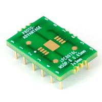 Chip Quik IPC0076C ອາແດບເຕີ MSOP-8 ເປັນ DIP-12 SMT Adapter (0.65 mm pitch, 3.0 x 3.0 mm body) Compact Series