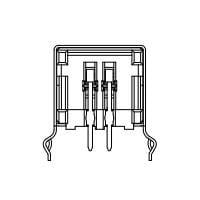 Amphenol Commercial Products UE27BC7413H ຕົວເຊື່ອມ USB Type B USB typeB RA HT