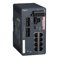 SCHNEIDER MCSESM103F2CS0 ອຸປະກອນສະຫນັບສະຫນູນ Ethernet ທີ່ຈັດການໄດ້ Ethernet Switch, Industrial Managed Switch 8TX/2FX-SM