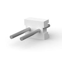 AMP Connectors - TE Connectivity 640384-2 ປລັກຮາງ FLAT HEADER STRT 2P Round post tin